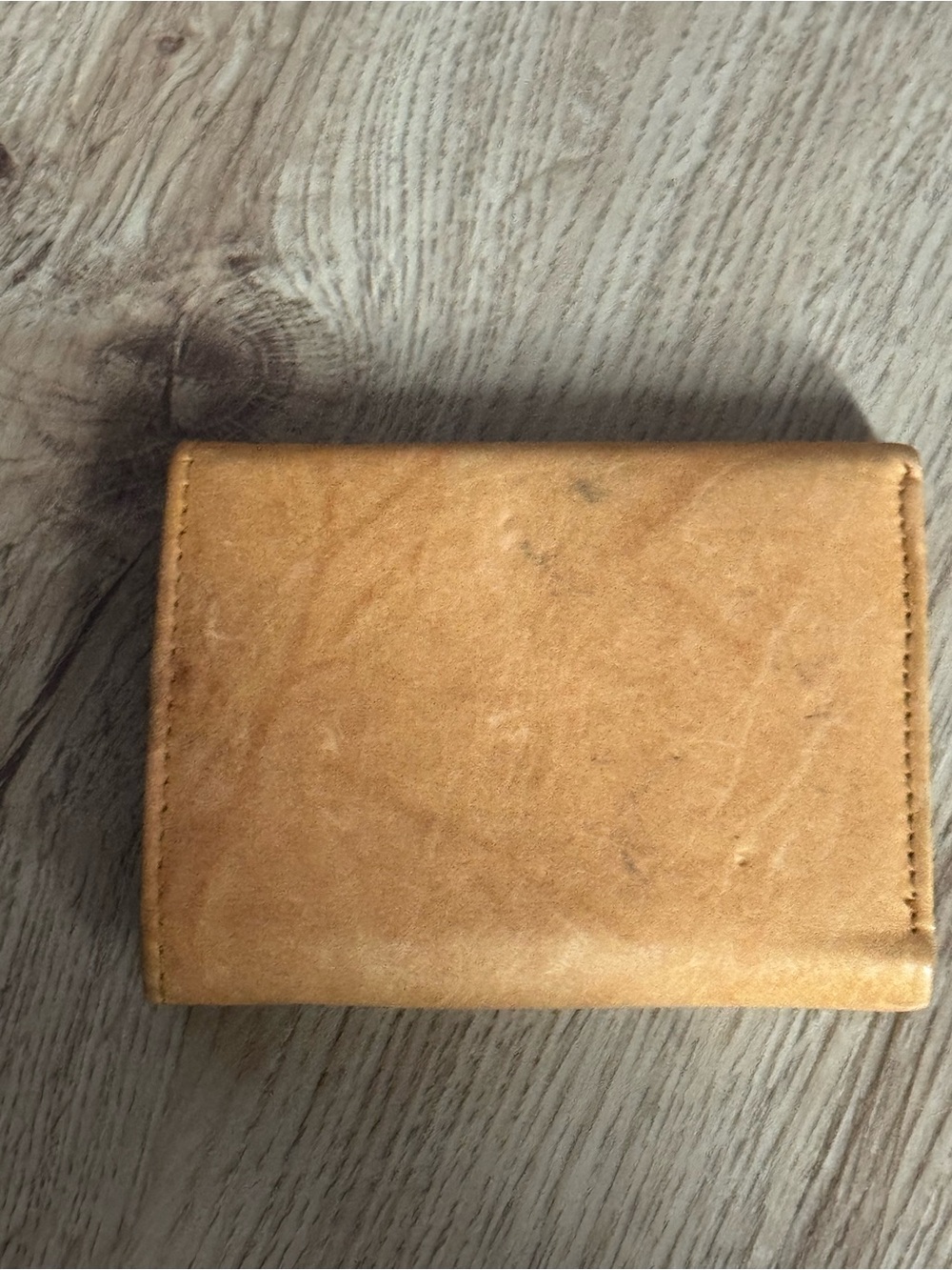 Marshal Genuine Leather Trifold Wallet LightBrown Yellowish-Handmade